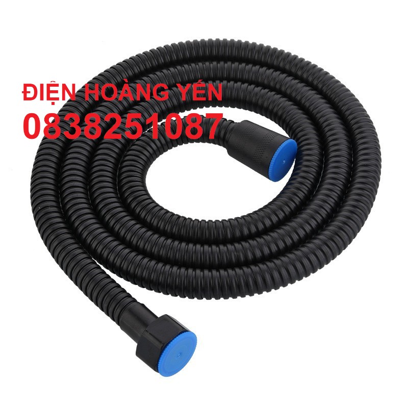 Dây sen tắm inox mạ đen chống xoắn cao cấp, dây vòi tắm hoa sen 1,4m siêu bền