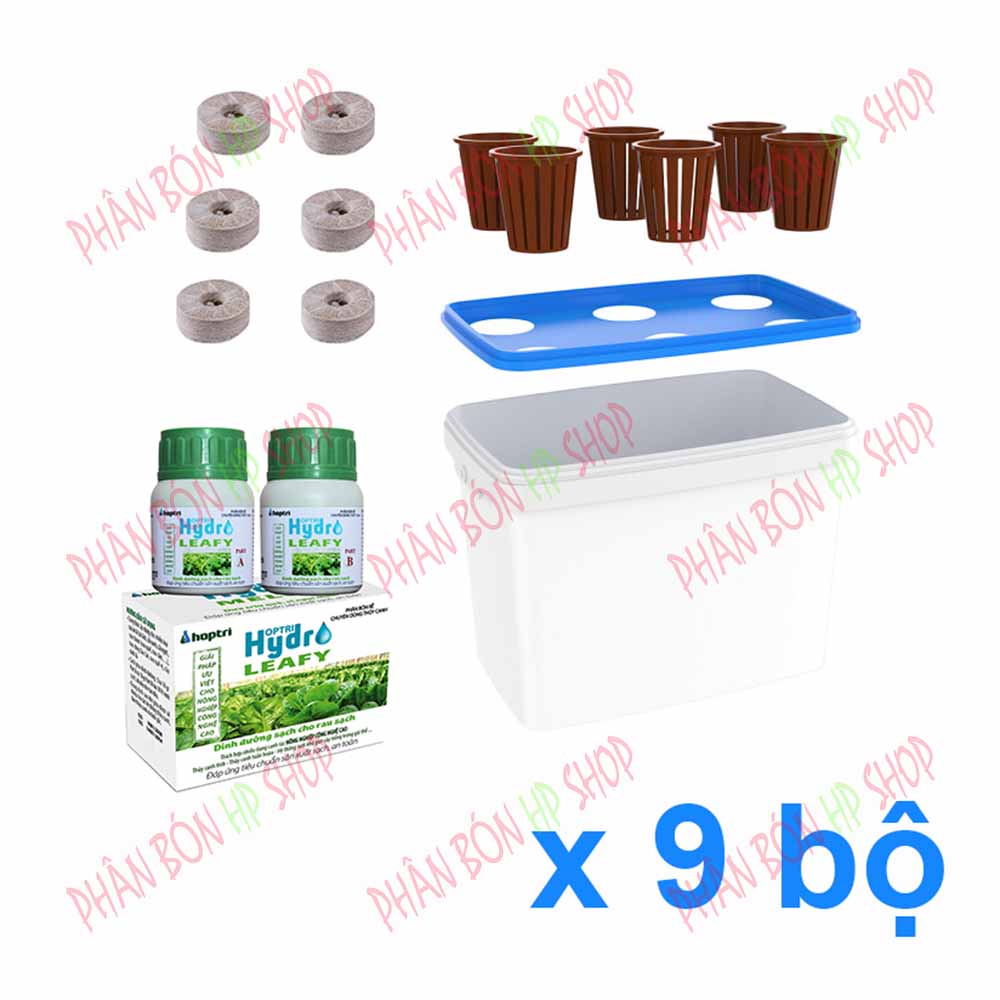 Bộ 09 thùng thủy canh trồng RAU ĂN LÁ - Growbox Leafy, Thỏa Sức Trồng Rau Sạch Tại Nhà.