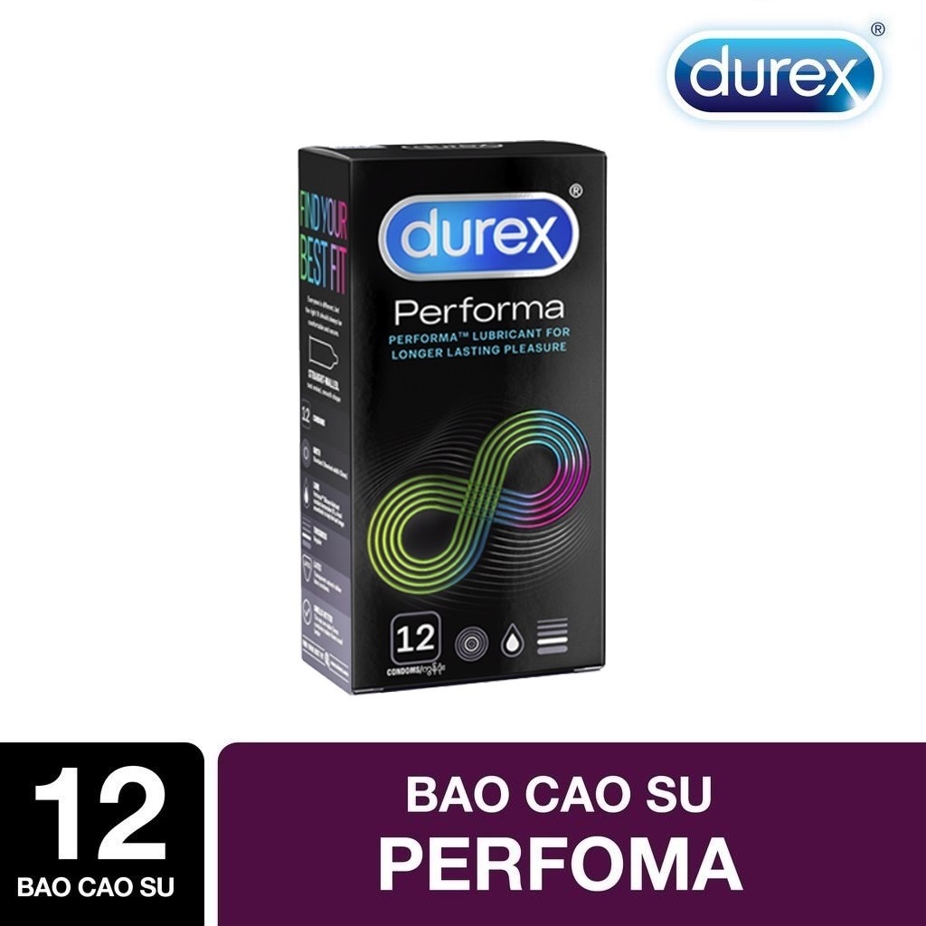 Bao cao su Durex Performa 12 bao kéo dài thời gian