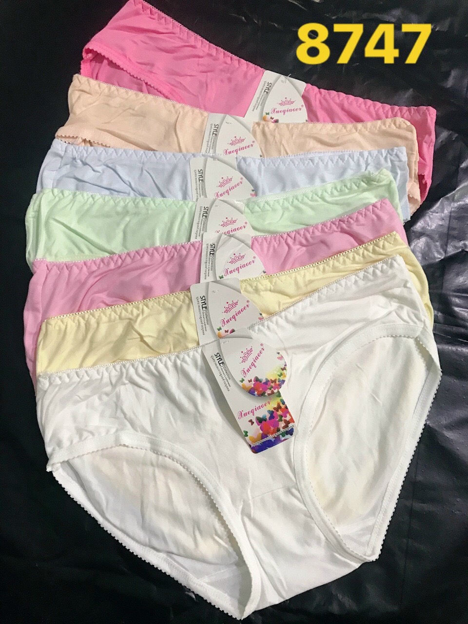 Combo 05 Quần lót nữ thu cotton lụa, mềm mịn, co giản, Size 40-53kg