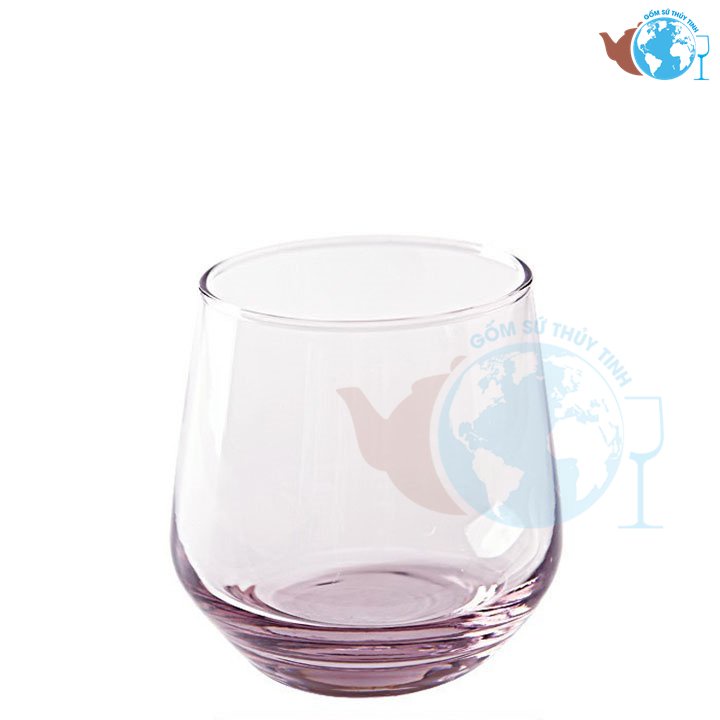 Bộ 6 ly thủy tinh oval TÍM NÂU cực xinh và sang trọng, 6 ly cốc thủy tinh cao cấp