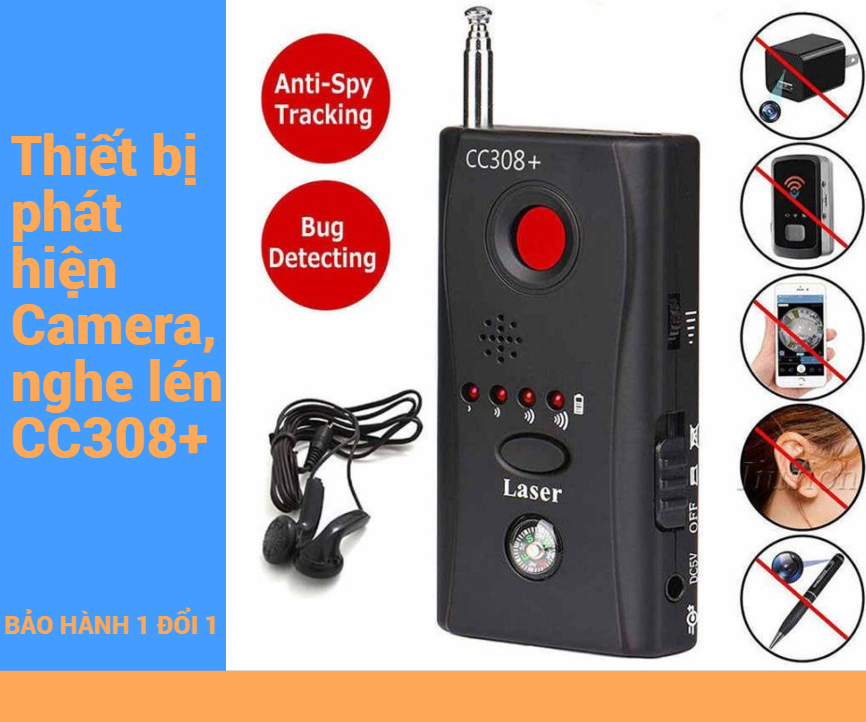 Thiết bị phát hiện Camera và Máy nghe lén CC308+