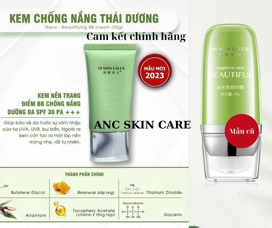 Kem chống nắng che khuyết điểm, lót nền, kiềm dầu Thái Dương BB Dimanlaier