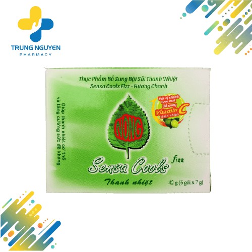 Bột Sủi Thanh Nhiệt Sensa Cools Fizz - Hương Chanh - Thanh Nhiệt