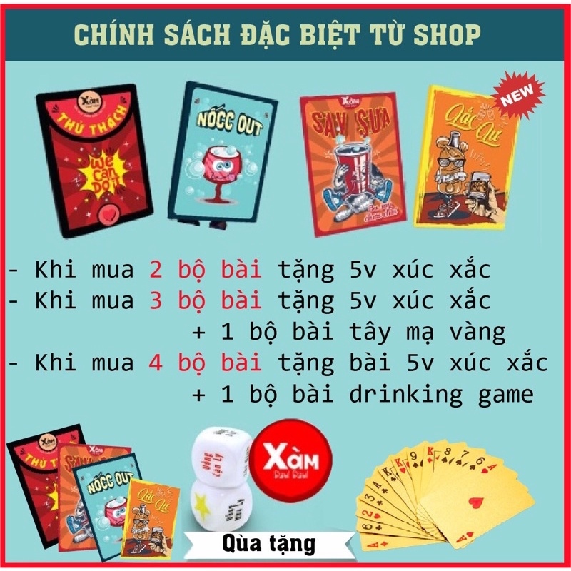 ✱☒ Bộ bài thử thách 60 lá board game bản đặc biệt bài drinking game dành cho team chuếnh choáng thích nốc out