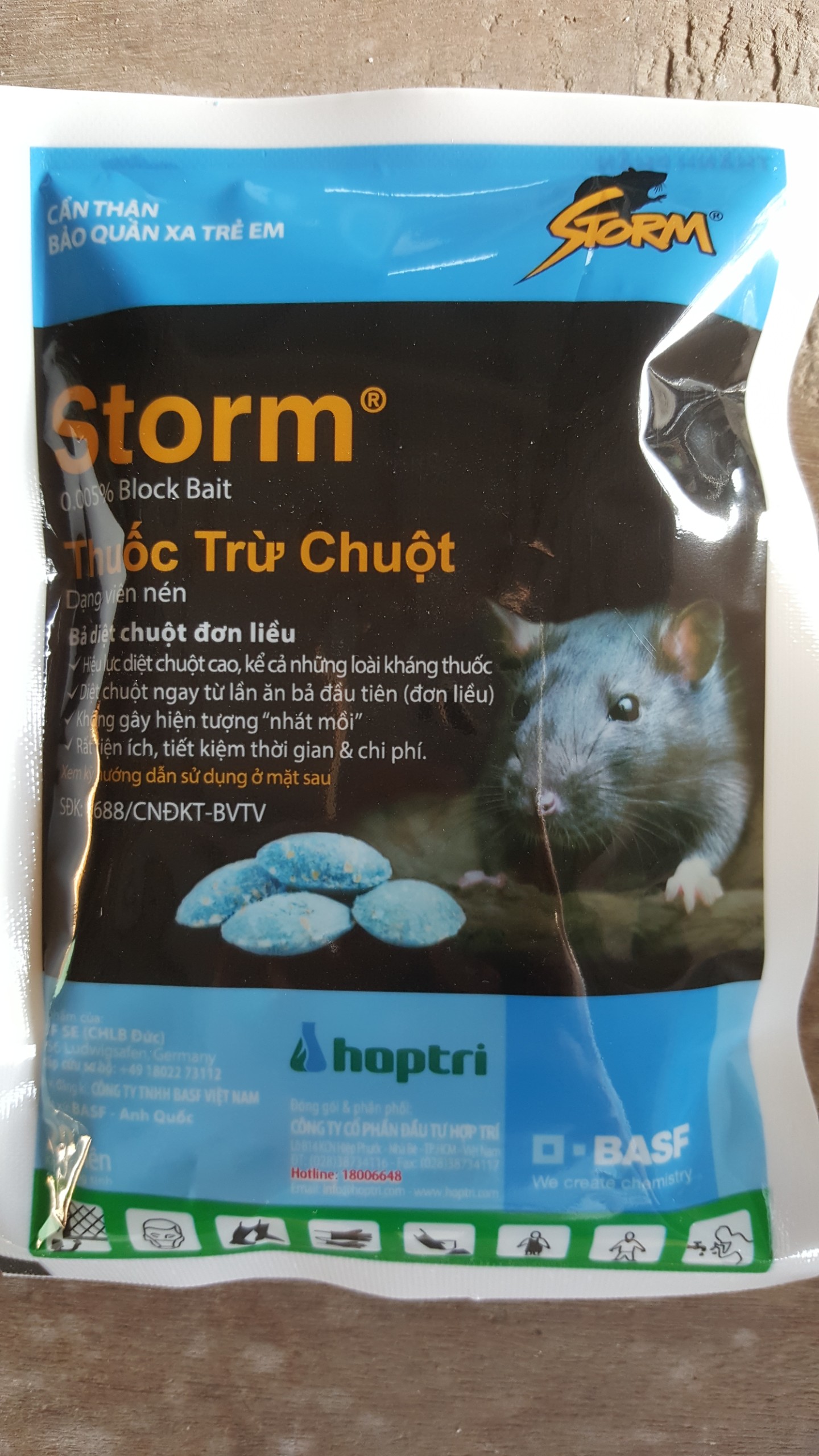 Thuốc diệt chuột Storm - 20 viên/gói