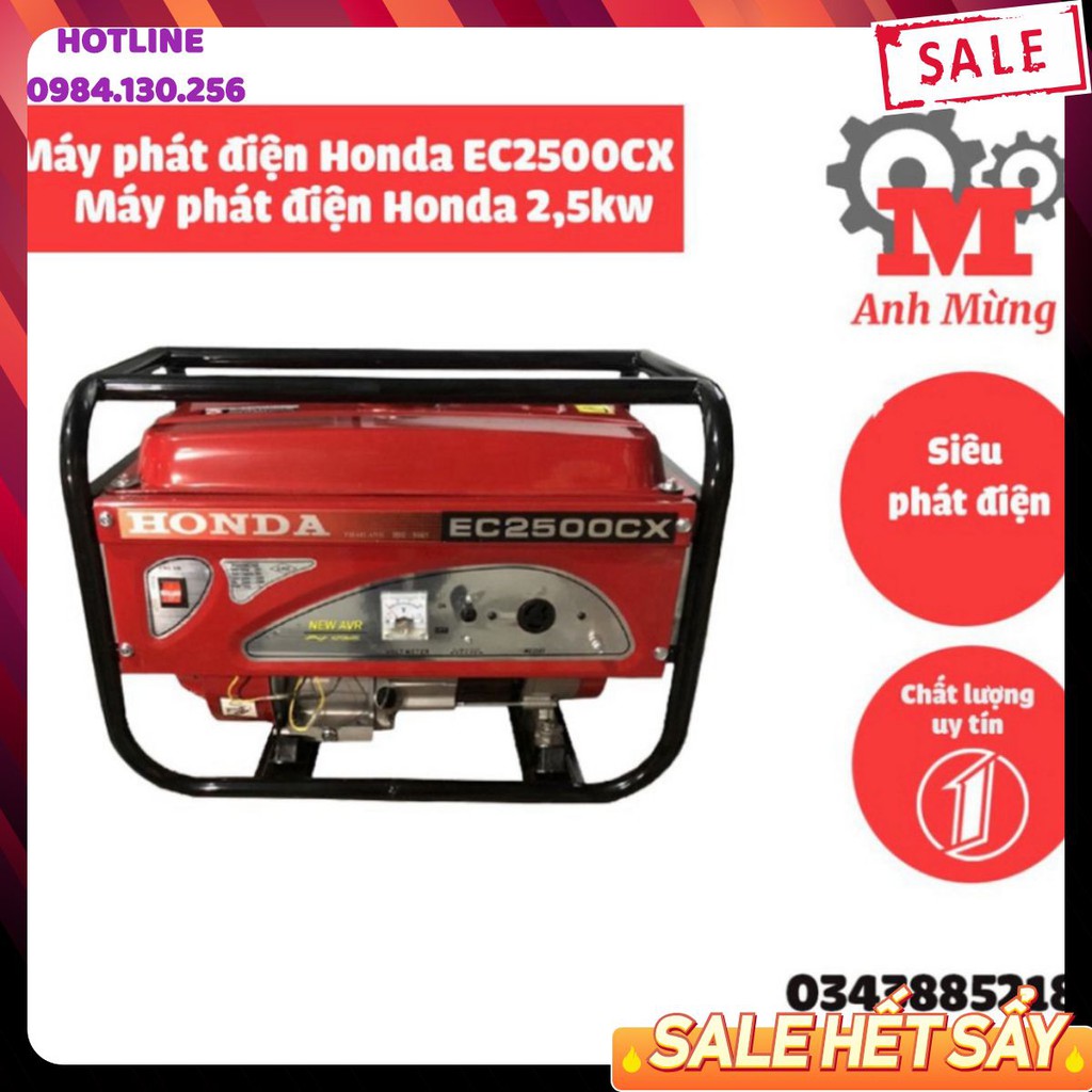 | sẵn hàng| máy phát điện honda ec2500cx - máy phát điện honda 25kw-35kw