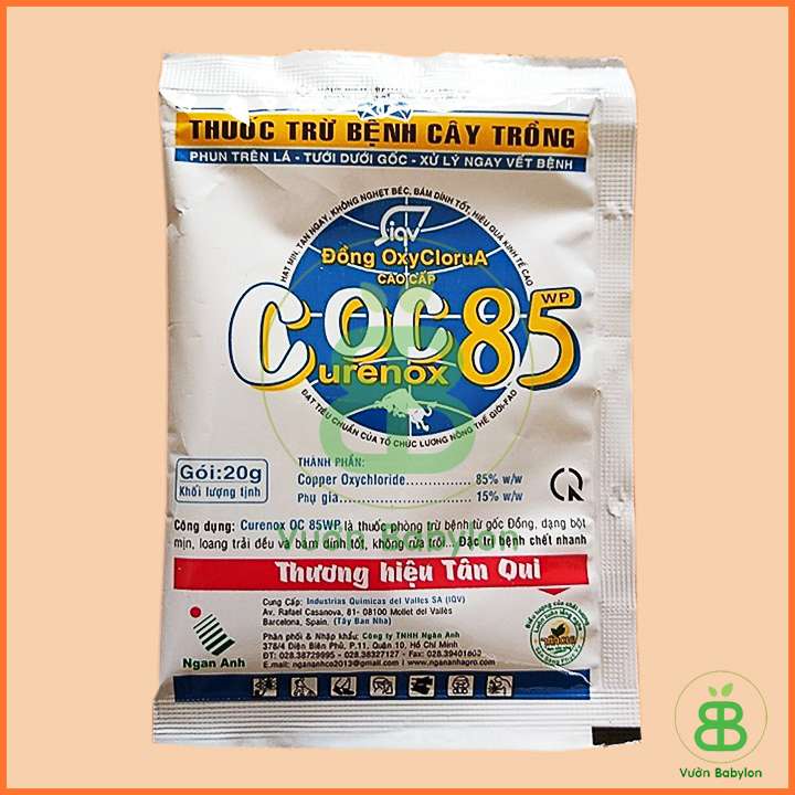 Chế phẩm phòng trừ nấm bệnh cho cây trồng coc85