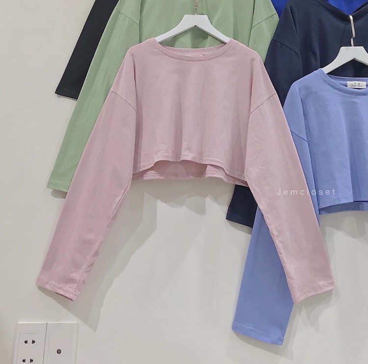 Áo crotop kiểu nữ tay dài cá tính