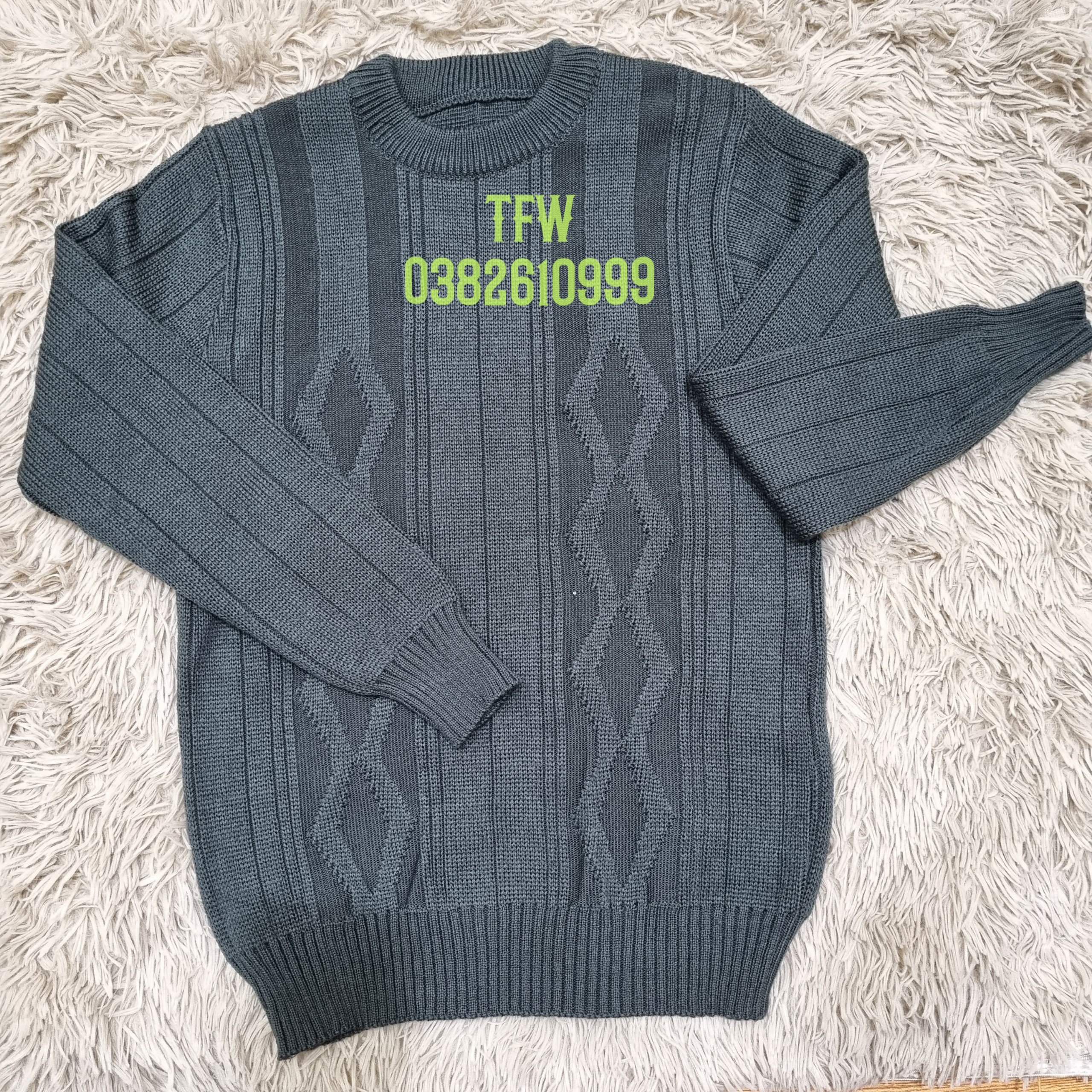 Áo len cổ tròn NAM trung niên cho người lớn tuổi, cho bố - Made in VN