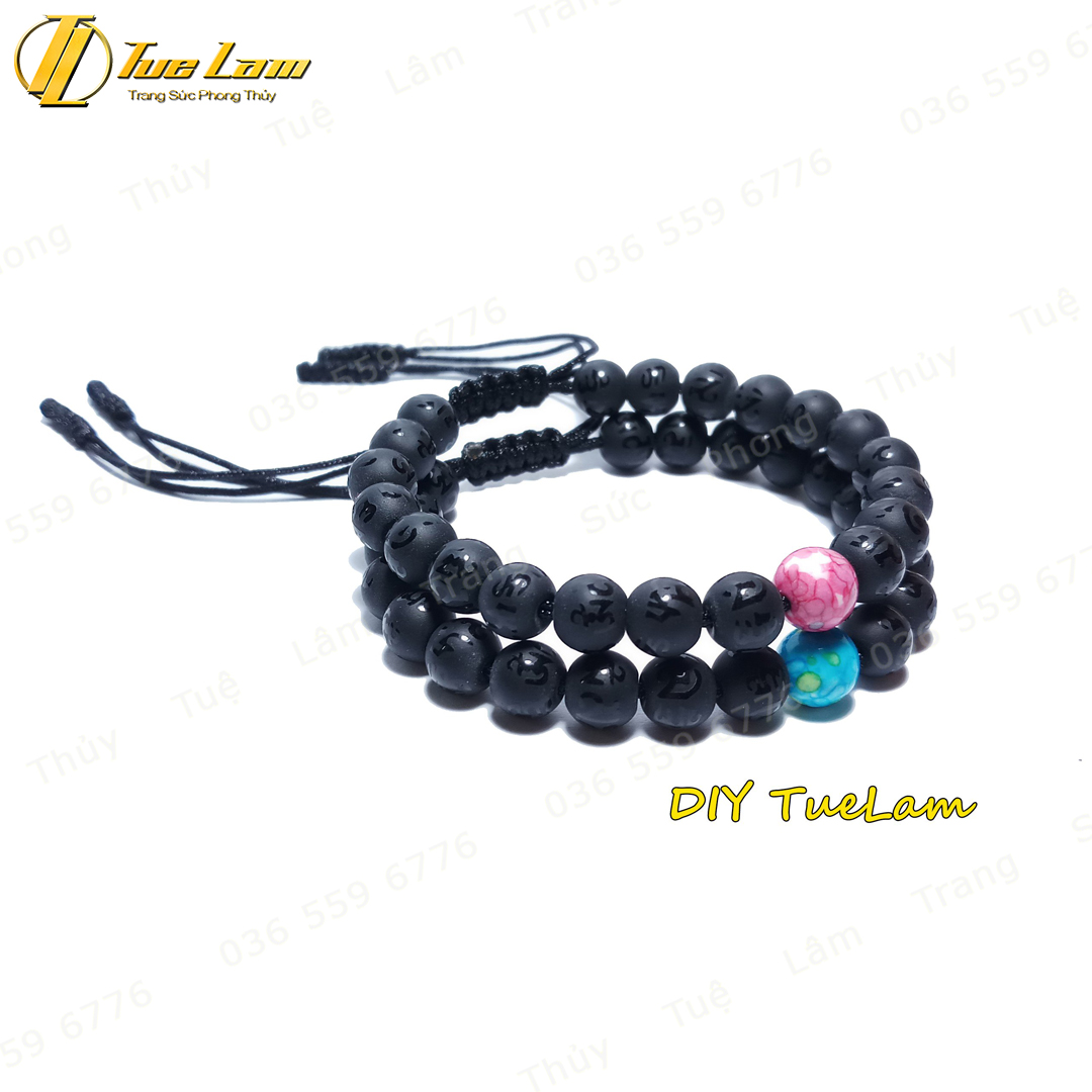 Vòng tay đôi tình duyên hạt đá núi lửa phong thủy - tuệ lâm