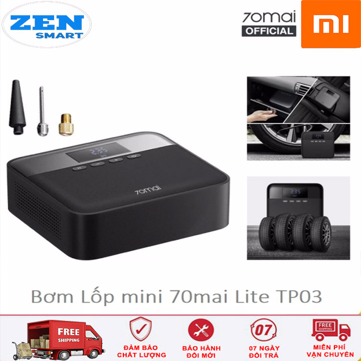 Bơm Lốp Xe Ô Tô Xiaomi 70MAI Midrive TP03 Mini - Hàng nhập khẩu