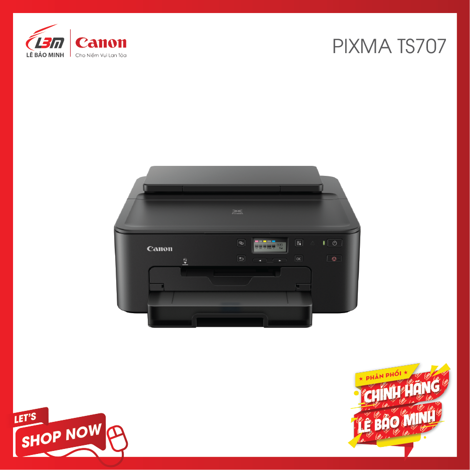 [Trả góp 0%] MÁY IN PHUN CANON ĐƠN NĂNG TS707 (5 màu mực) (chính hãng Lê Bảo Minh)