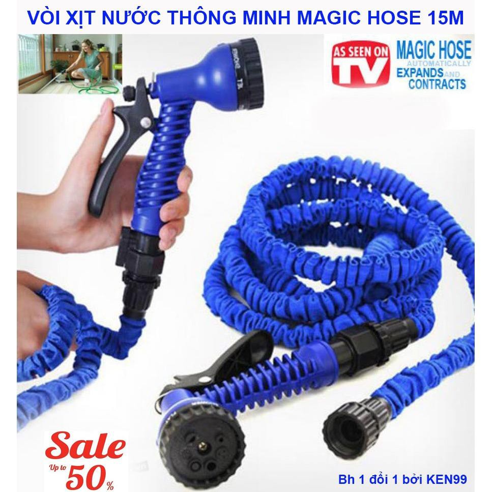Vòi xịt 15m, vòi xịt rửa xe tăng áp 15m, bộ vòi xịt nước thông minh giãn nở, bộ vòi rửa xe, tưới cây giãn nở, ống nước co dãn đa năng 15m
