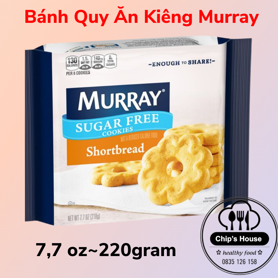 Bánh quy ăn kiêng murray sugar free shortbread cookies cho người eat clean, gym, diet, keto, ăn kiêng, tiểu đường