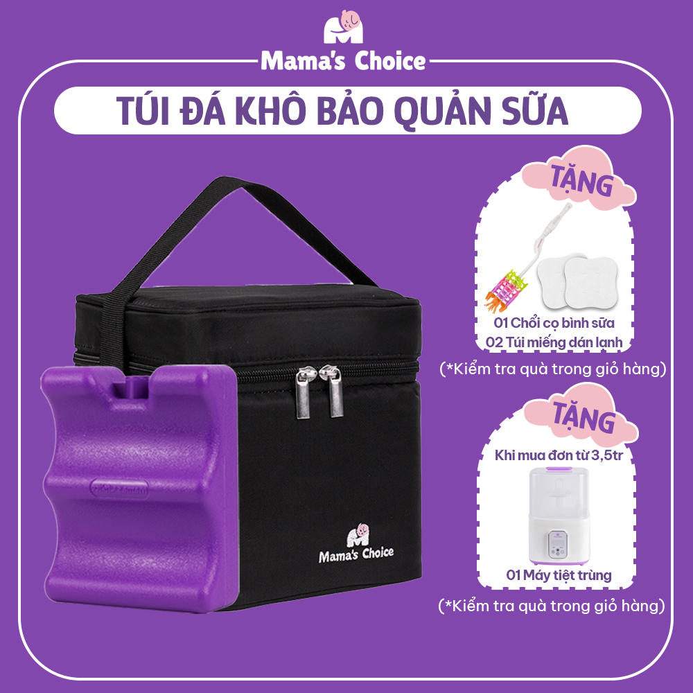  Túi Đá Khô Trữ Sữa Mama’s Choice Giữ Lạnh Sữa Mẹ Lên Đến 14 Tiếng Giữ Nhiệt Bình Sữa Đựng và Giữ Ấm Đồ Ăn Cho Mẹ & Bé 
