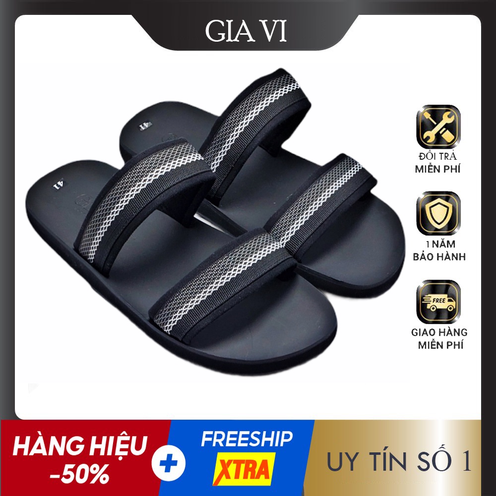 Dép nam 2 quai bản vải dù siêu nhẹ gia vi -dn08
