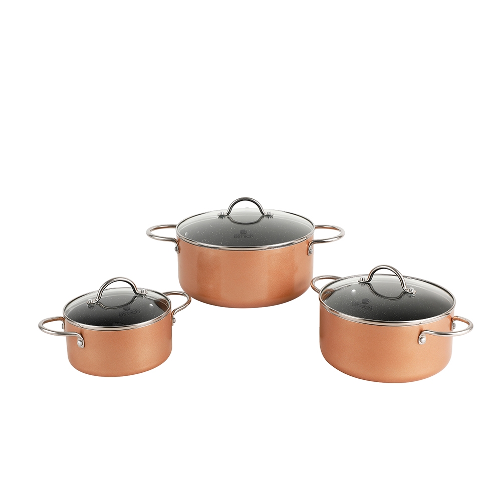   X-mas  year & sale Bộ nồi nhôm chống dính Elmich EL-4101OL size 16,20,24cm 