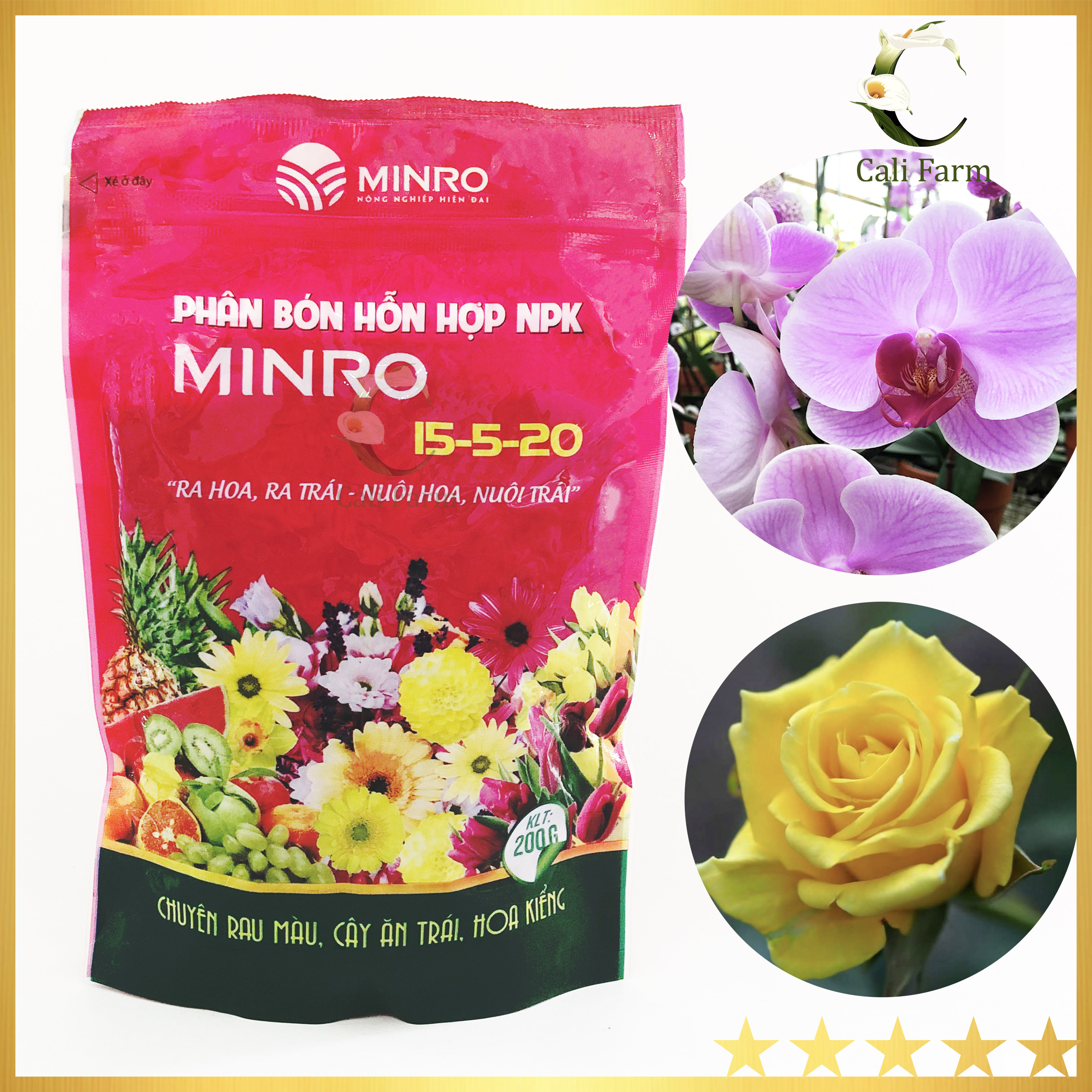 Phân bón ra hoa minro npk 15-5-20