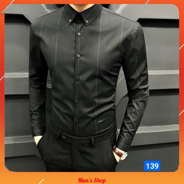 Áo somi nam nữ ,áo somi lụa thời trang trẻ áo somi nam nữ ôm boddy mun's shop ms726