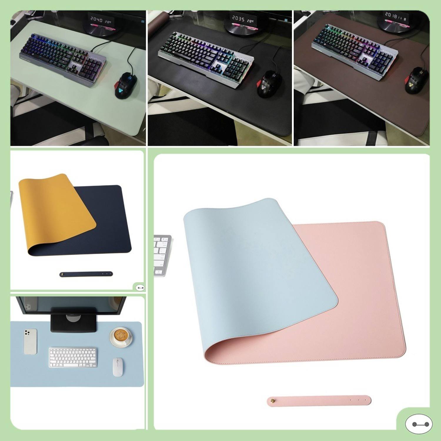 Lót chuột bàn di chuột bằng da cao cấp doanh nhân văn phòng 80x40cm