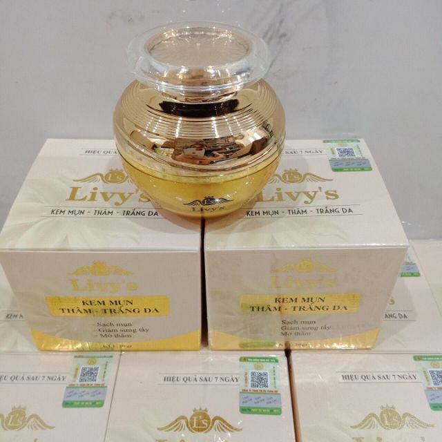 [HCM]Kem Face Livy Vàng Khử Mụn  Thâm Trắng Da 20g Chính Hãng