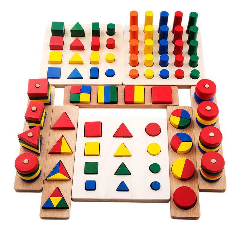 Bộ giáo cụ Montessori 8 món, đồ chơi giáo dục cho bé