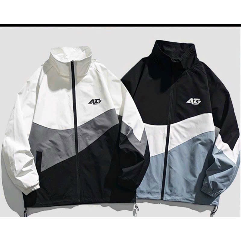 Áo gió AT7 chất gió dù 2 lớp đứng phom dày dặn nam nữ
