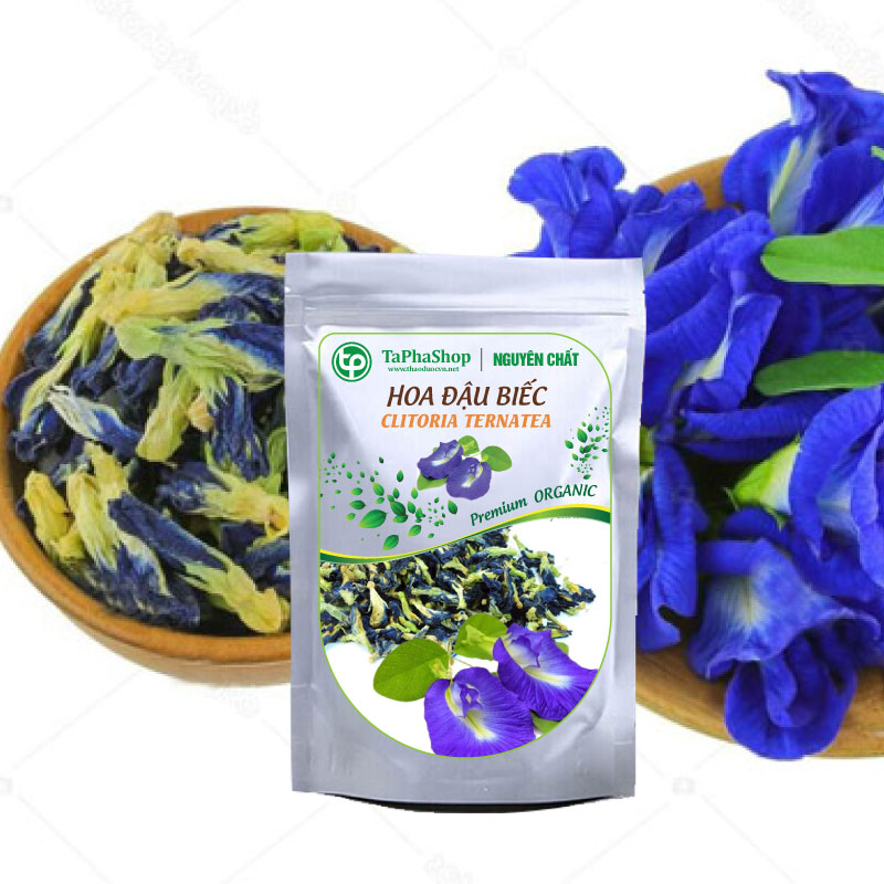 Hoa đậu biếc khô 100g, Trà hoa đậu biếc khô tự nhiên