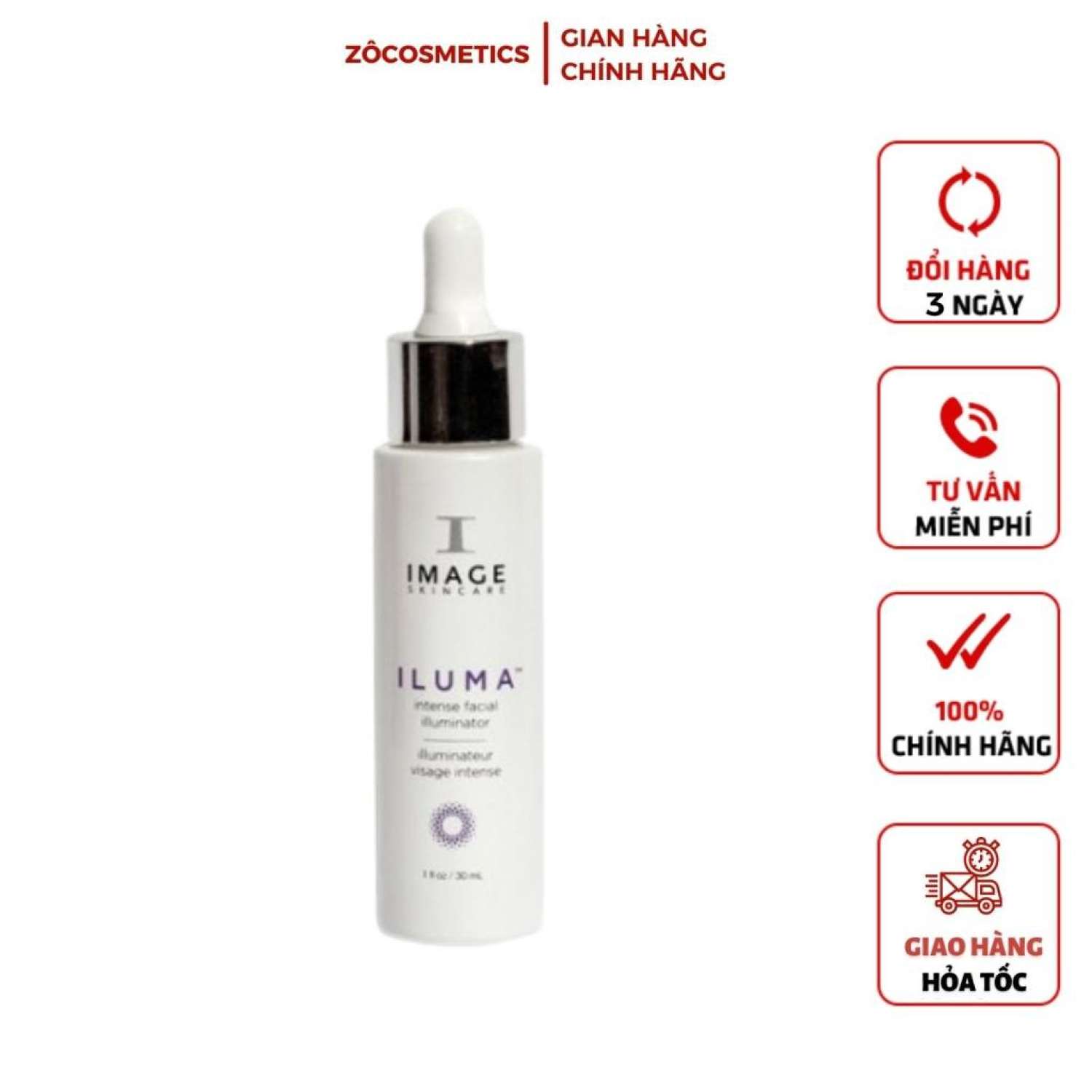 Serum mờ nám trắng sáng da image iluma intense facial illuminator 30ml
