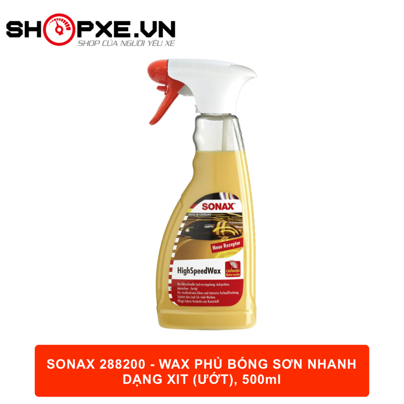[HCM]Chai phủ bóng sơn ô tô dạng chai xịt (khi sơn xe còn ướt) - Sonax high speed wax 288200 500ml