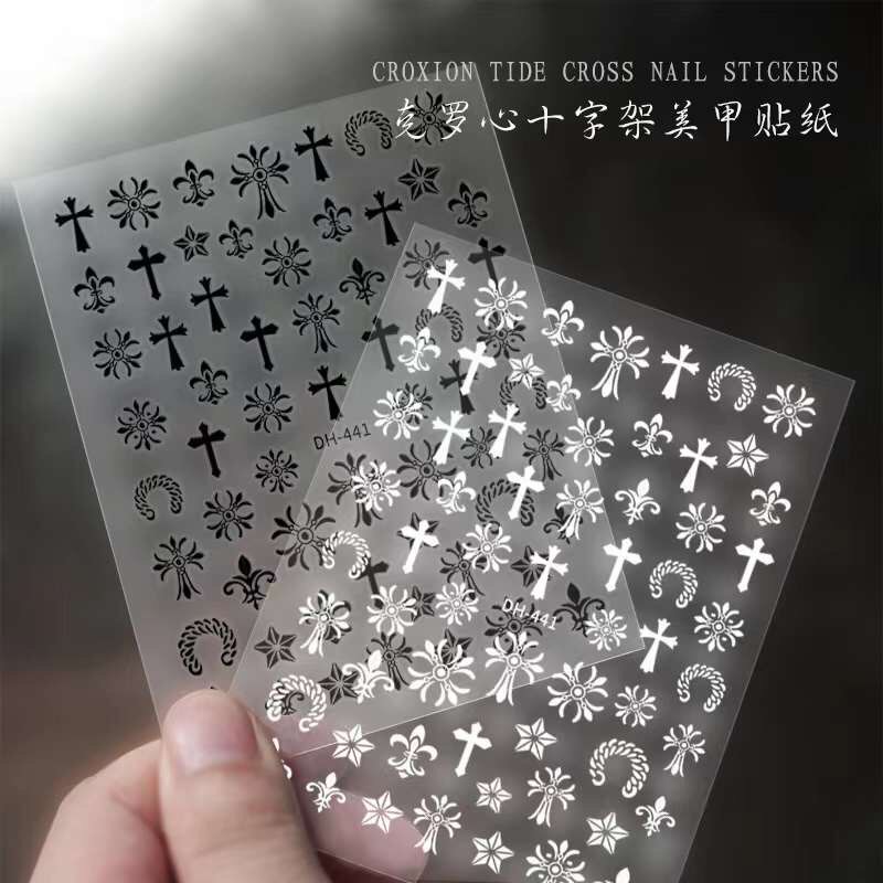Sticker dán móng chữ thập cổ điển