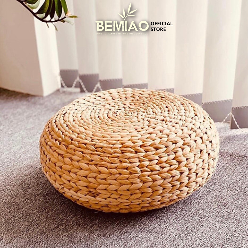 Đôn cói Bàn sofa Ghế đôn cói để ngồi, gác chân, làm bàn trà, trang trí nhà cửa Bemiao