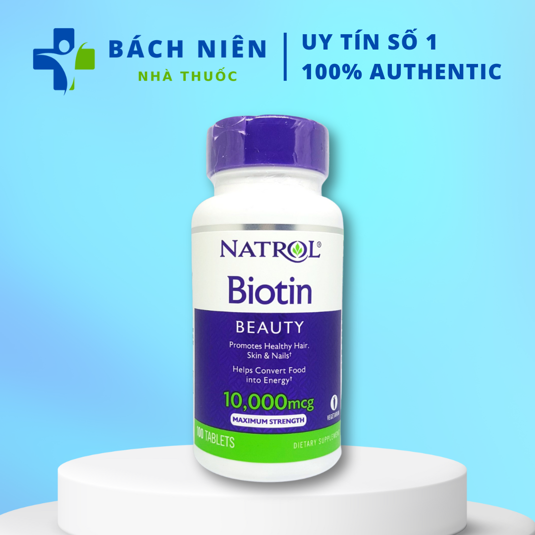 Viên uống mọc tóc natrol biotin 10000mcg của mỹ 100 viên , viên natrol biotin 10000mcg của mỹ
