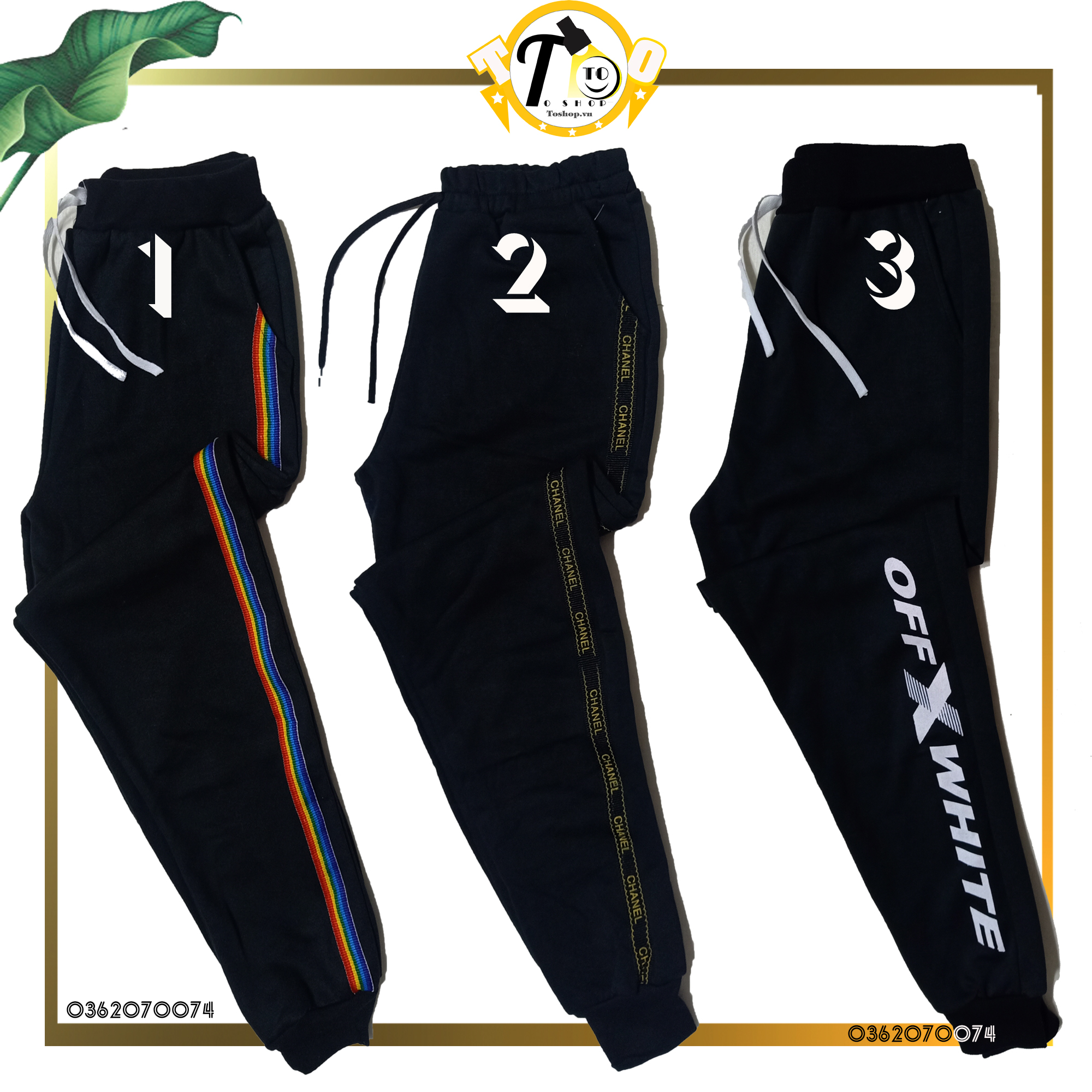 Quần Jogger Nam - Nữ 3 Loại mới - Chất nỉ mát mềm mạinăng động