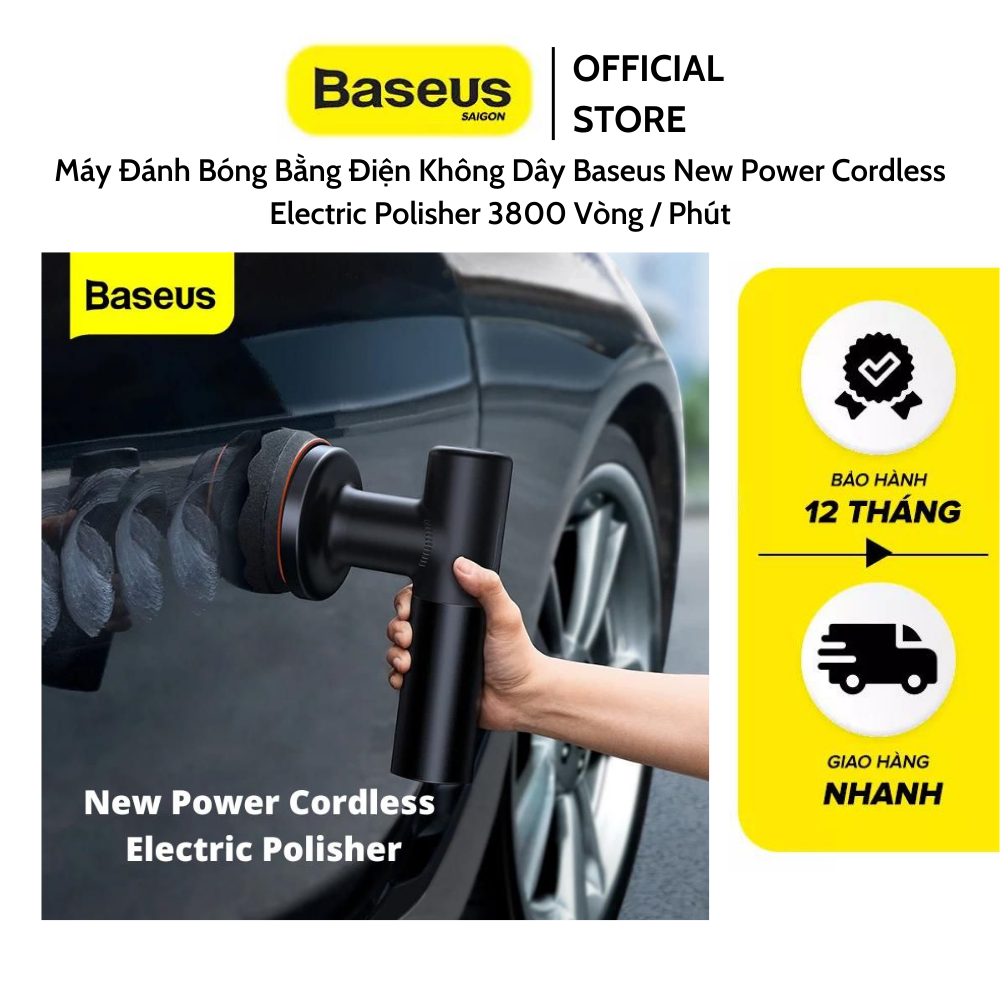 Máy Đánh Bóng Bằng Điện Không Dây Baseus New Power Cordless Electric Polisher 3800 Vòng / Phút