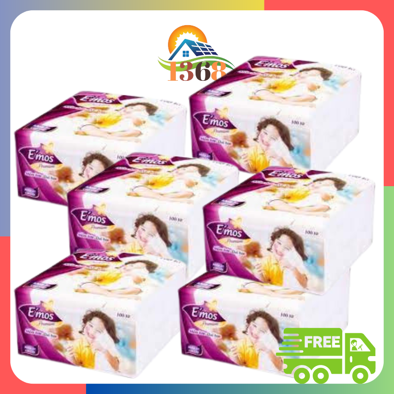 Khăn giấy vuông emos premium khổ giấy 330mmx330mm - thùng 4kg5