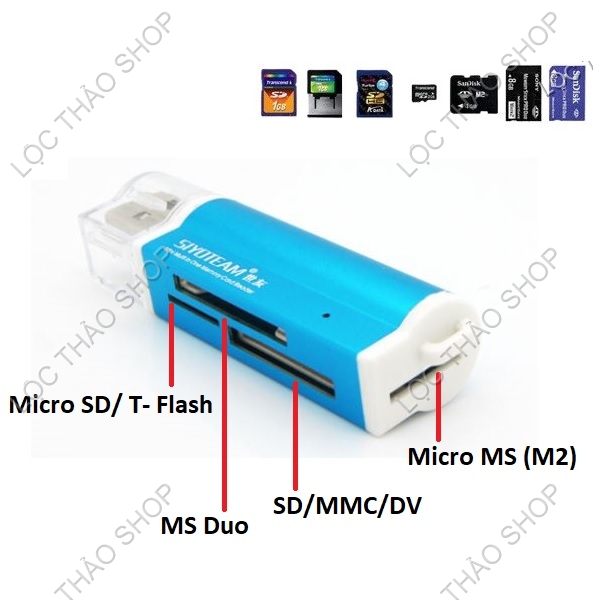 [HCM]Đầu đọc thẻ nhớ đa năng nhỏ gọn Siyo Team 638