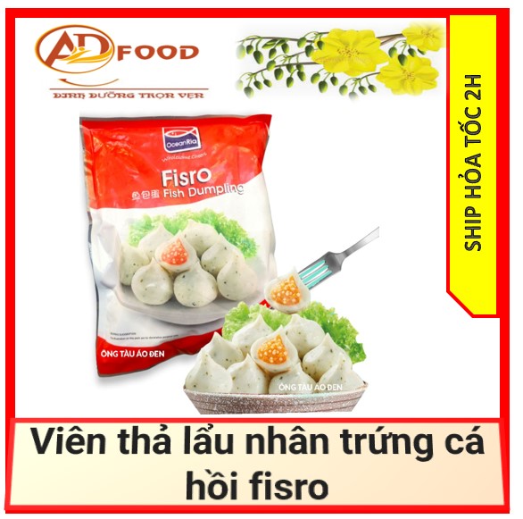 Viên thả lẩu nhân trứng cá hồi fisro gói 450g