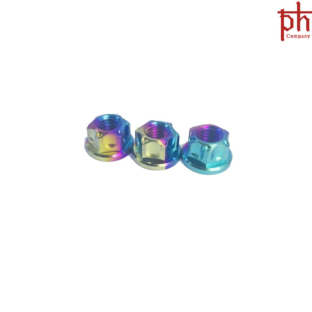 Tán 6li TITAN Gr5 7 Màu Cầu Vồng Gắng Tay Thắng, Gác Chân-PHS