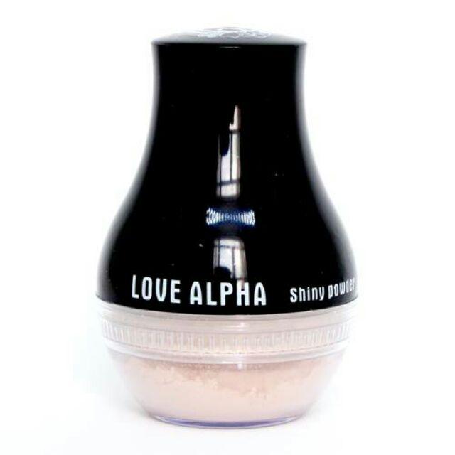 Phấn Phủ Bột Nhũ LOVE ALPHA Shiny Powder siêu mềm mịn có nhũ cao cấp tạo lớp trang điểm mịn màng tự nhiên kiềm dầu tốt