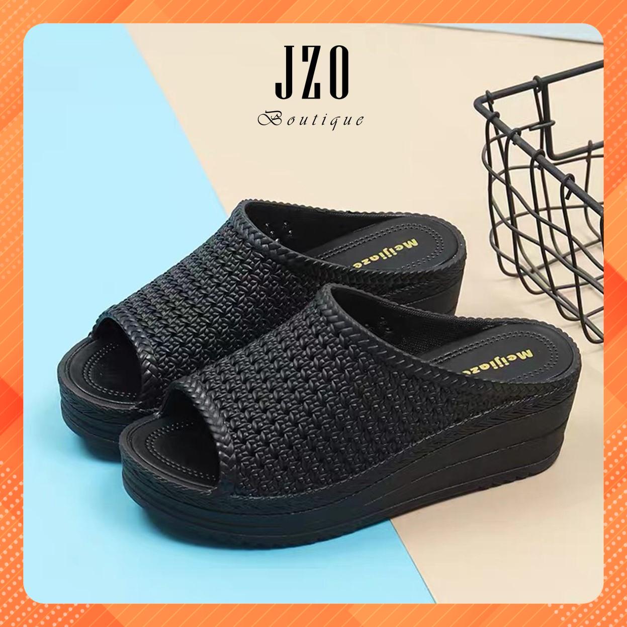 Dép nhựa nữ đế xuồng cao gót 6cm GNN4