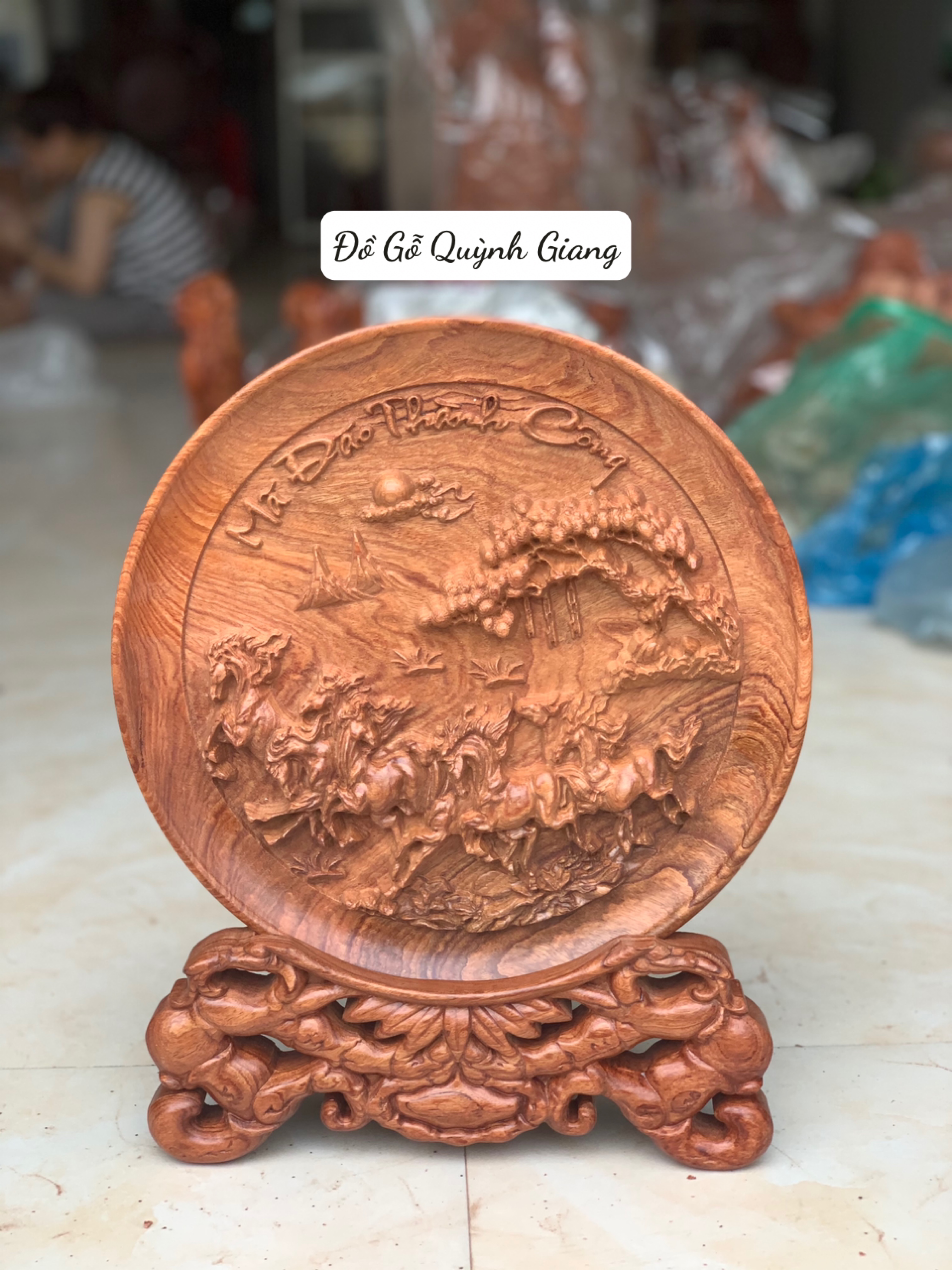 Tranh đĩa gỗ siêu vân đường kính 30