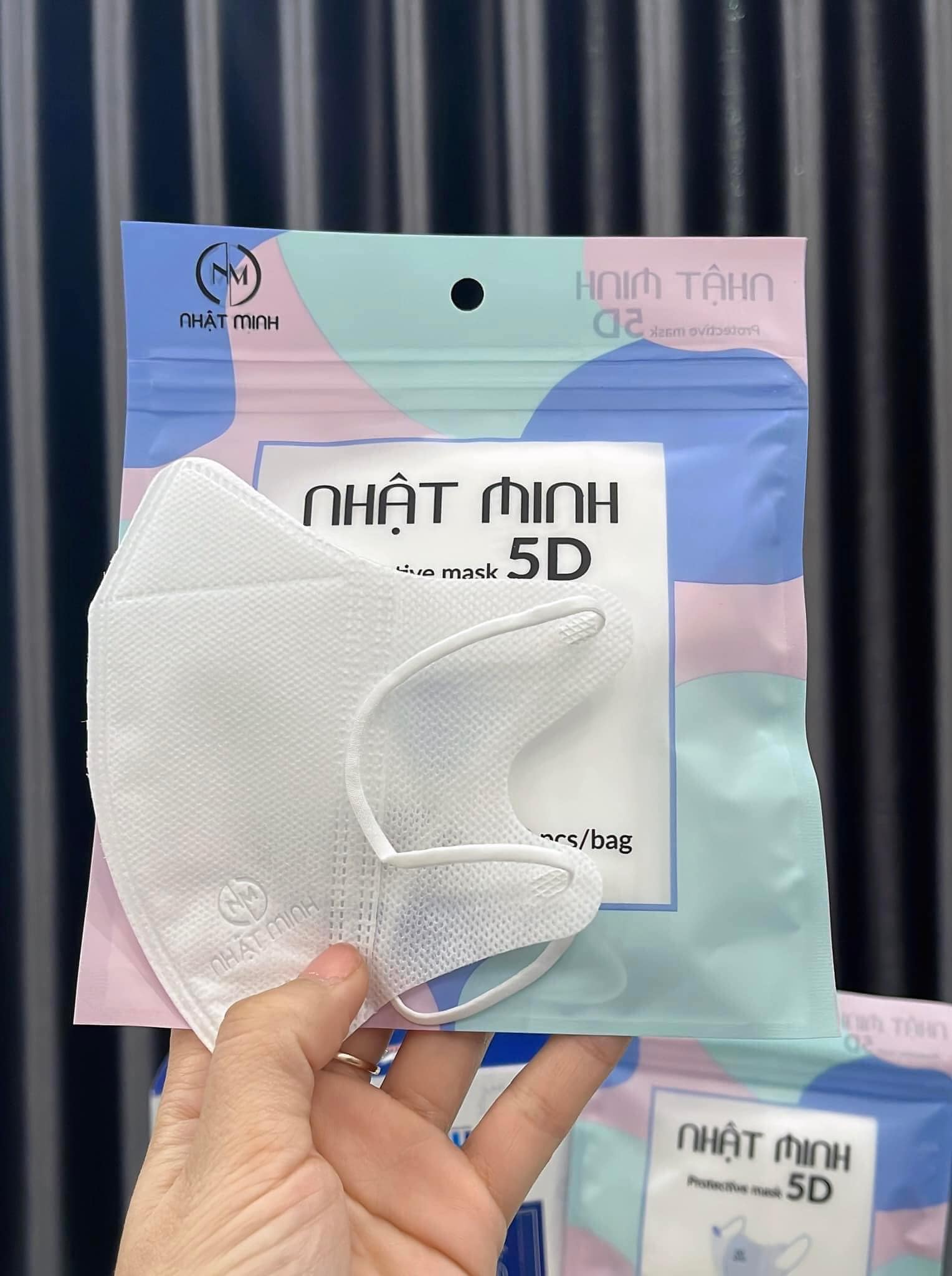 Khẩu trang 5d mask chống nắng tia uv nhật minh, khẩu trang y tế trắng thùng 200 cái