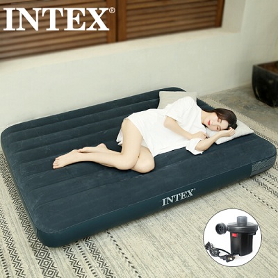 Đệm hơi intex 137x191x25 intex 64733 tặng bơm điện hút xả 2 chiều