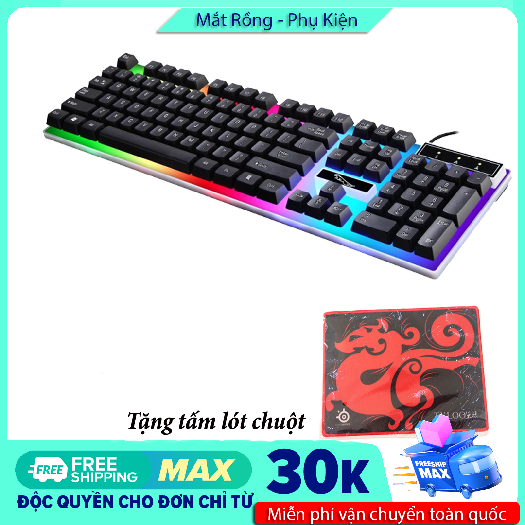 [Tặg lót chuột Y6] Bàn phím giả cơ G21 chuyên game led nền cực đẹp - phím bấm êm