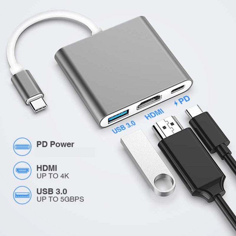 Cáp chuyển type-c ra usb 3.0/hdmi/type-c. cáp chuyển type-c ra ty04. skynetcomputer