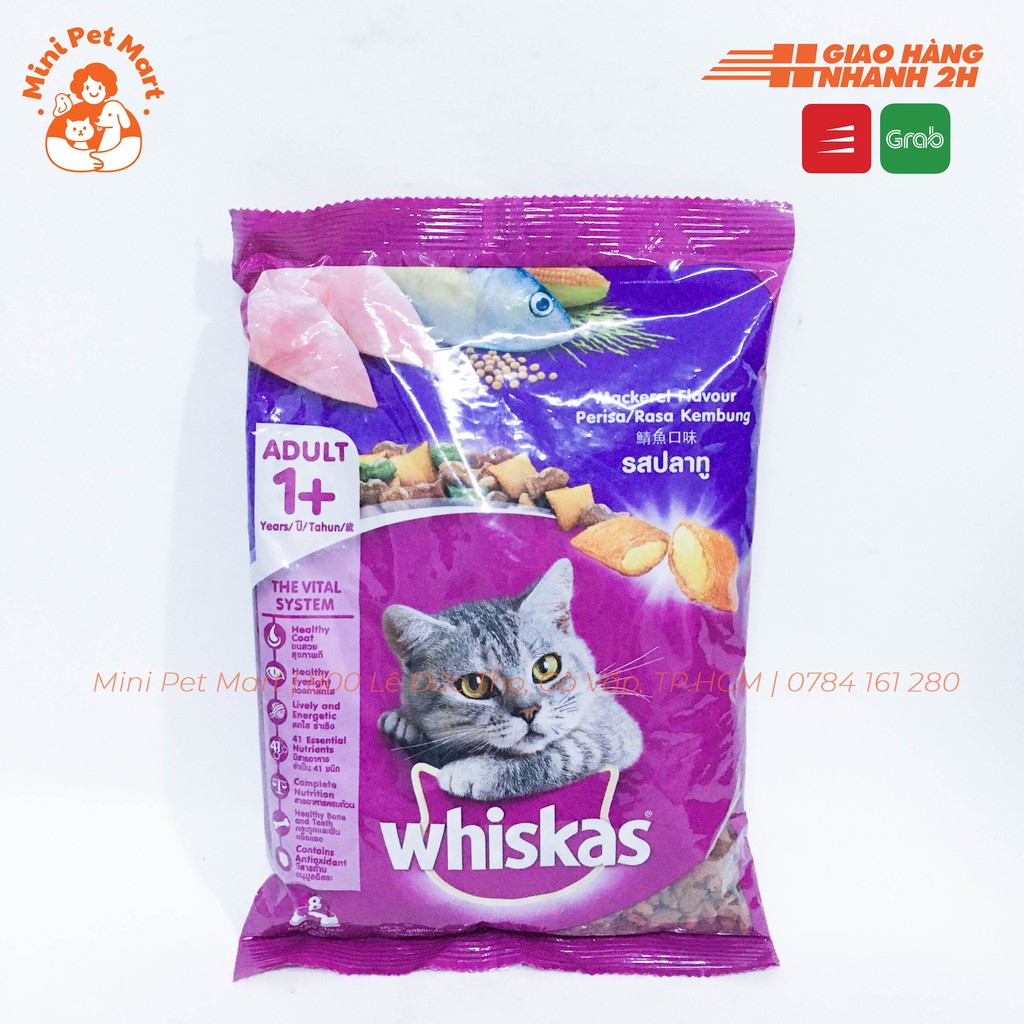 Thức ăn hạt cho mèo trưởng thành WHISKAS 400g - Vị cá thu