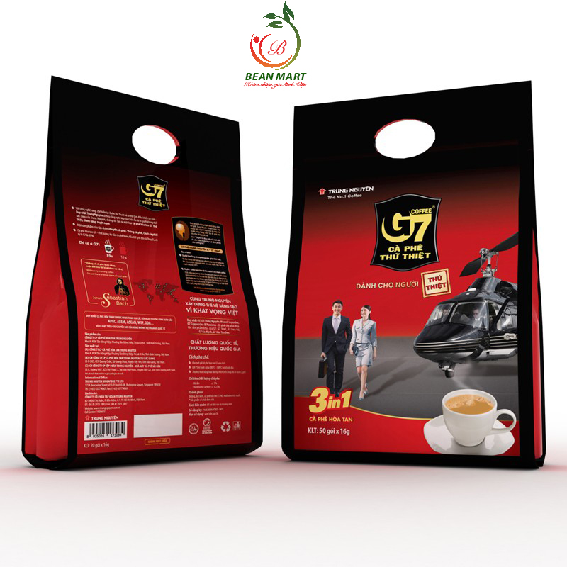 Cafe G7 3 in1 bịch 50 gói - Cafe Trung Nguyên -800gr