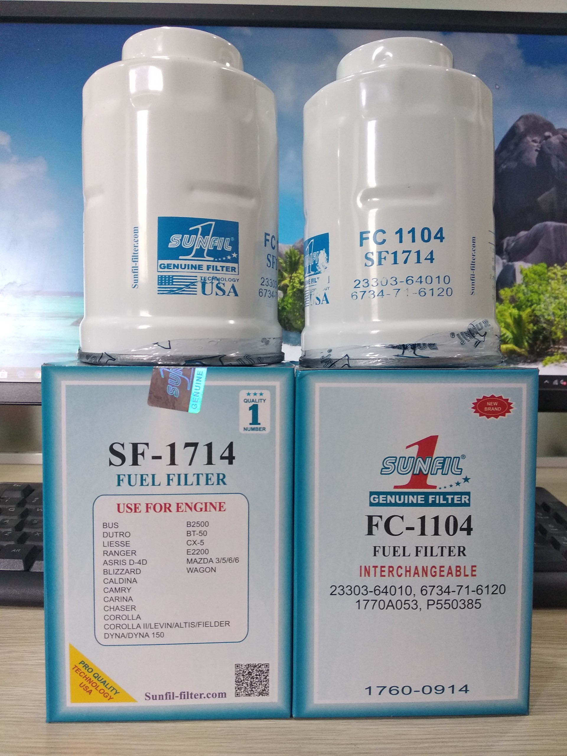 HCM - Lọc dầu nhiên liệu xe bán tải FORD RANGER - EVERST - HILUX - Sunfil 1